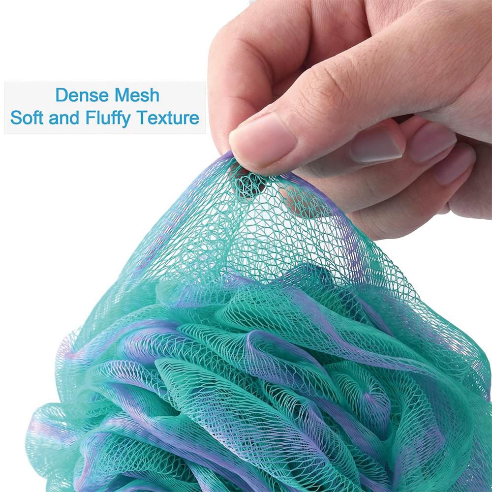 Soft Mesh Foaming Sponge Shower Exfoliating Body Scrubber, Bath Bubble Ball, Body Skin Cleaner, Cleaning Tool, Bathroom Accessories
