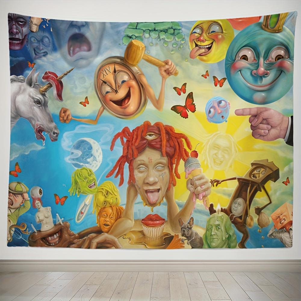 Festive Cartoon Faces and Expressions Tapestry, ldeal Gift For Room Decoration, Tapestry Flag for Bedroom Living Room Decor Cotton Decorative Lightweight Linen Boho Shabby Chic Hanging Festive Cartoon Faces and Expressions Tapestry, ldeal Gift For Room Decoration, Tapestry Flag for Bedroom Living Room Decor Cotton Decorative Lightweight Linen Boho Shabby Chic Hanging