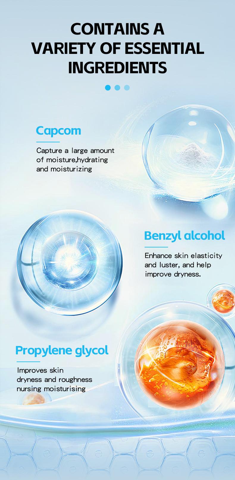 Hyaluronic Acid Moisturizing Blue Capsule Face Cream, Deep Hydration, Brightening, Smooths Dry Skin, Ideal Gift for Mother's Day