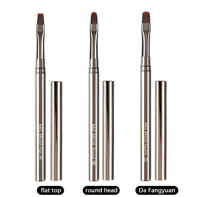 Flat head/round head/large square circle/professional nail brush - gel repair brush for nail design, fine tip nail brush, nail tools, Nail Design Pen, suitable for acrylic nail art, DIY Nail Art, DIY Manicure, household and salon use, Nail Supplies
