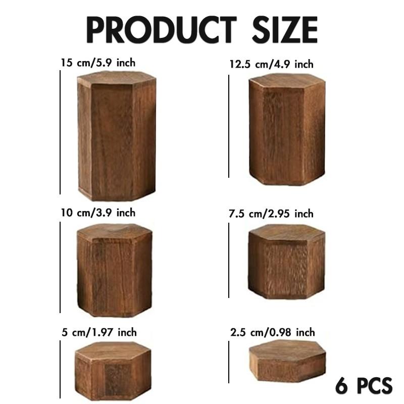 Hexagonal Display Base Set, Tool-Free Load Design, Multi-Scene Display Rack System, 6-Piece Stand Kit, Ideal for Various Displays
