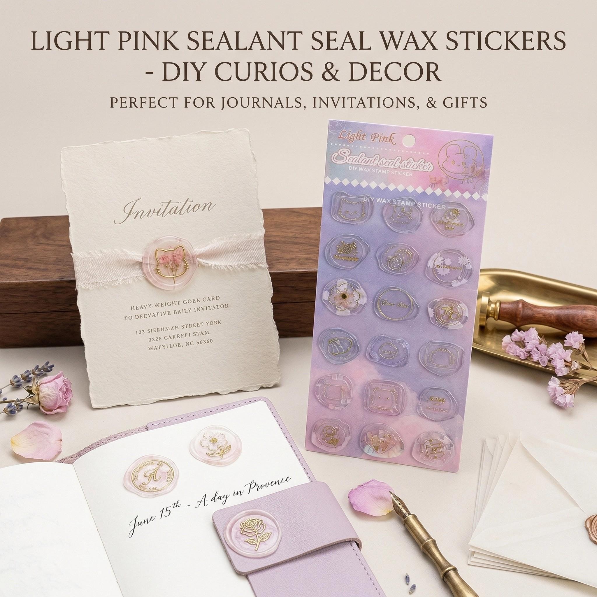 Gold Foil Wax Seal Stamps, High-Quality Embossing Stickers for Scrapbooks, Notebooks, Envelopes, DIY Seals, European Style Decorative Stickers