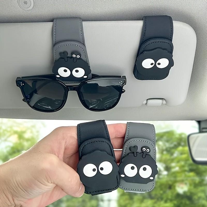 Car Sun Visor Eyeglass Holder, Cute Coal Spirit Design, Strong Magnetic Stand, Car Interior Accessory (), Fun Design, Safe Magnetic Fixing