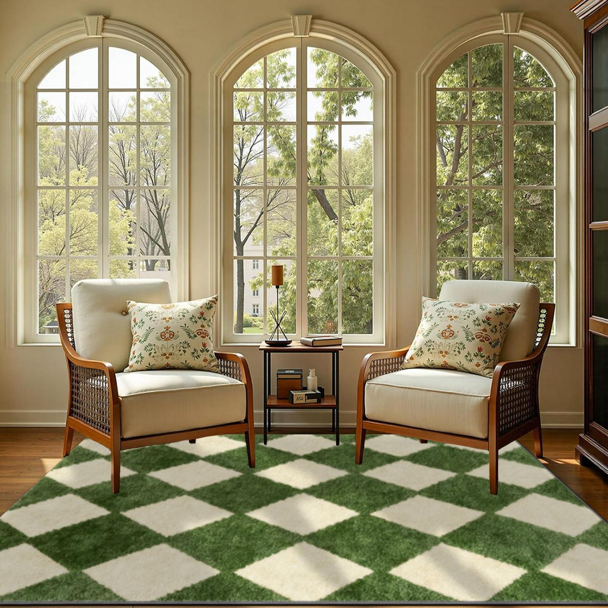 Velvet soft and comfortable patterned printed carpet, Decorative Area Rug, suitable for multiple scenarios, available in various sizes, soft and non-shedding.