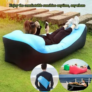 Outdoor Inflatable Sofa, Quick Inflate Foldable Relaxation Couch, Portable Lightweight, Thick Oxford Fabric, 3-Second Inflation