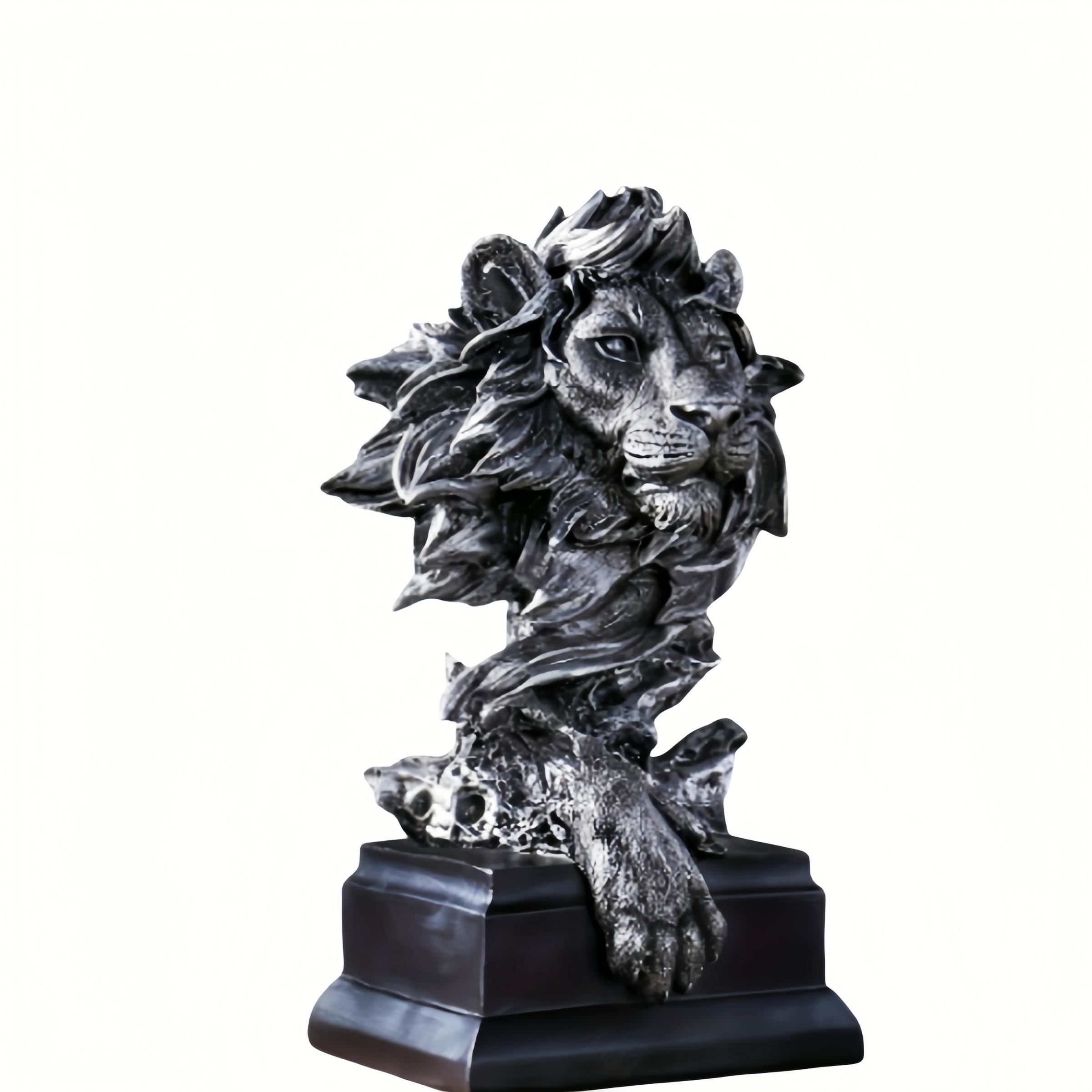 Lion Statue King of Beasts Home Office Living Room Decor, Great Collectible Sculpture, Best Gift for Men, Anniversary Present