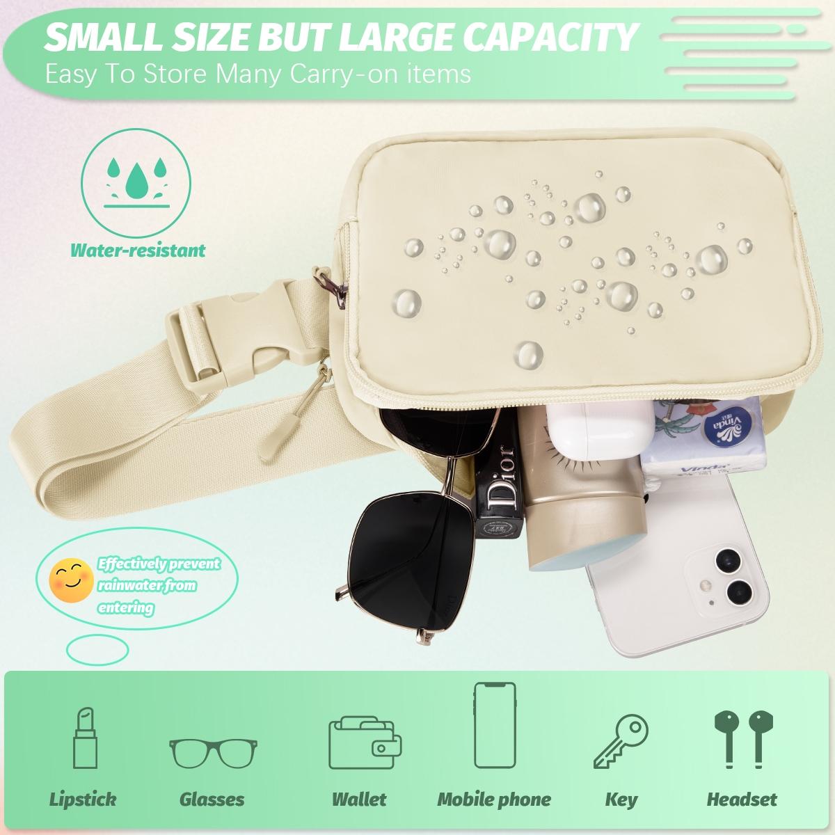 Cross Body Fanny Pack for Women, Zipper Fashion Waist Packs Waterproof Crossbody Bags, Belt Bag with Adjustable Strap