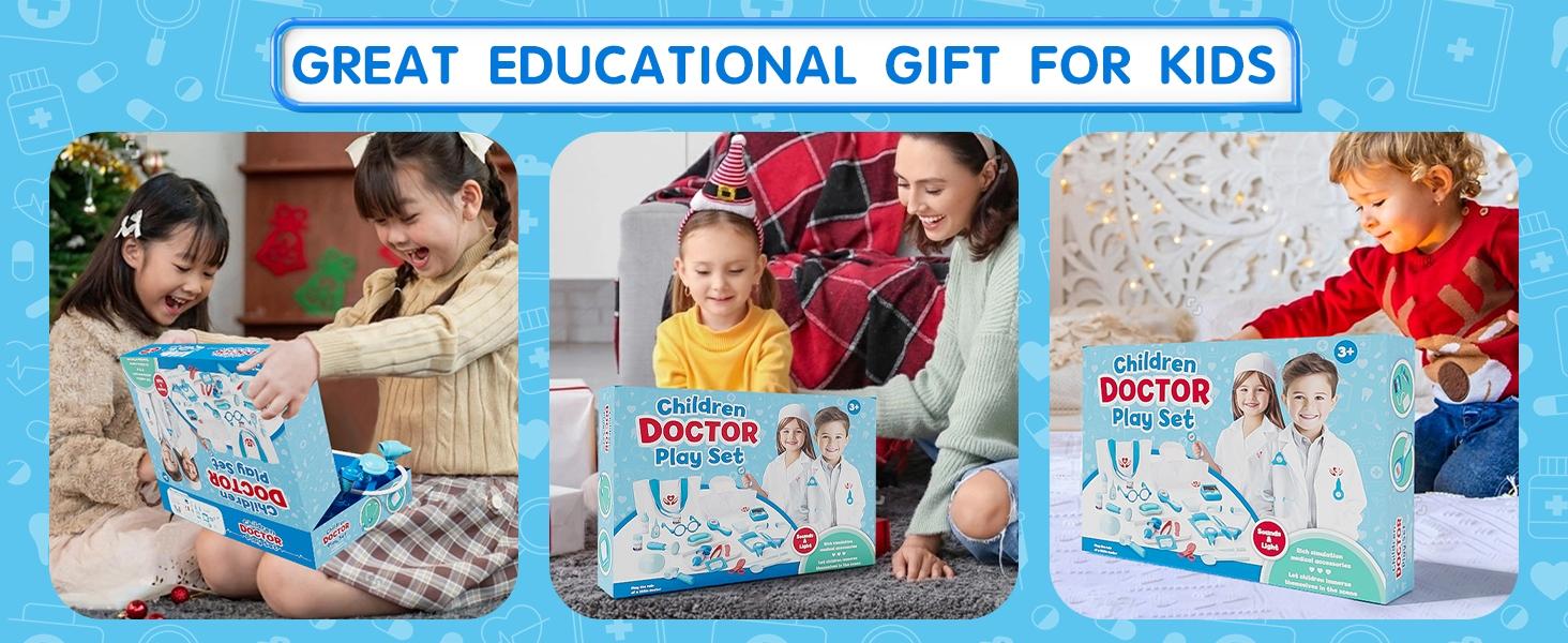 Family Doctor Role Play Toy Set, Pretend Play Set, Suitable for Ages 3+, Home Parent-Child Interaction, Includes Doctor Nurse Clothes & Props, Safe Non-Electric