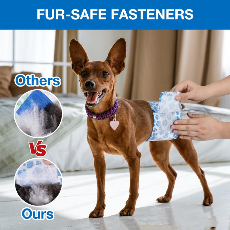 DONO Disposable Male Dog Diapers,Doggie Diapers Wetness Indicator Leak-Proof Dog Belly Wraps, Rapid-Dry Gel Technology Puppy Diapers for Excitable Urination Incontinence,size x-small,small,medium, large,2bags or 6bags for Dogs