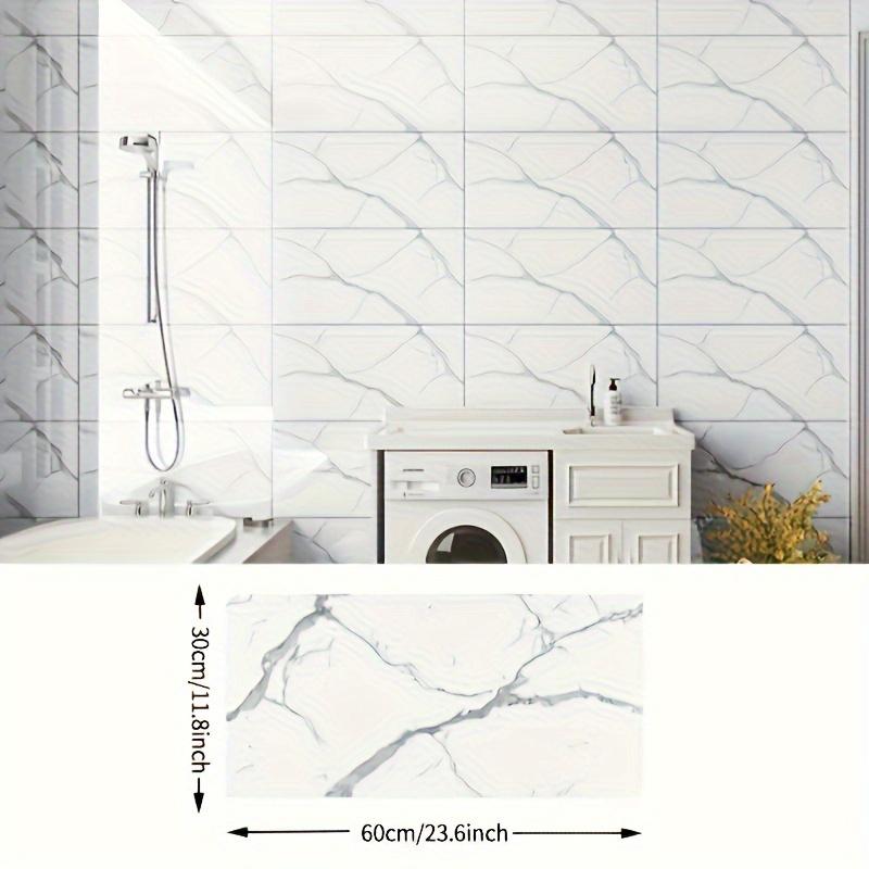 20/40Pcs Large White Marble Tile Wall Stickers, wallpaper, Easy Peel & Stick, Waterproof Self-Adhesive Panels for Kitchen, Living Room, Bathroom, Corridor, Home and Dormitory - 23.62*11.8 inch Smooth Decor 20/40Pcs Large White Marble Tile Wall Stickers, wallpaper, Easy Peel & Stick, Waterproof Self-Adhesive Panels for Kitchen, Living Room, Bathroom, Corridor, Home and Dormitory - 23.62*11.8 inch Smooth Decor