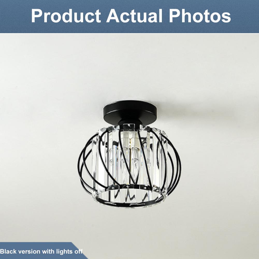 Faux Crystal Ceiling Light, Modern Ceiling Light without Bulb, Semi Embedded Ceiling Light, Suitable for Corridor Entrance Kitchen, Ceiling Light Fixture