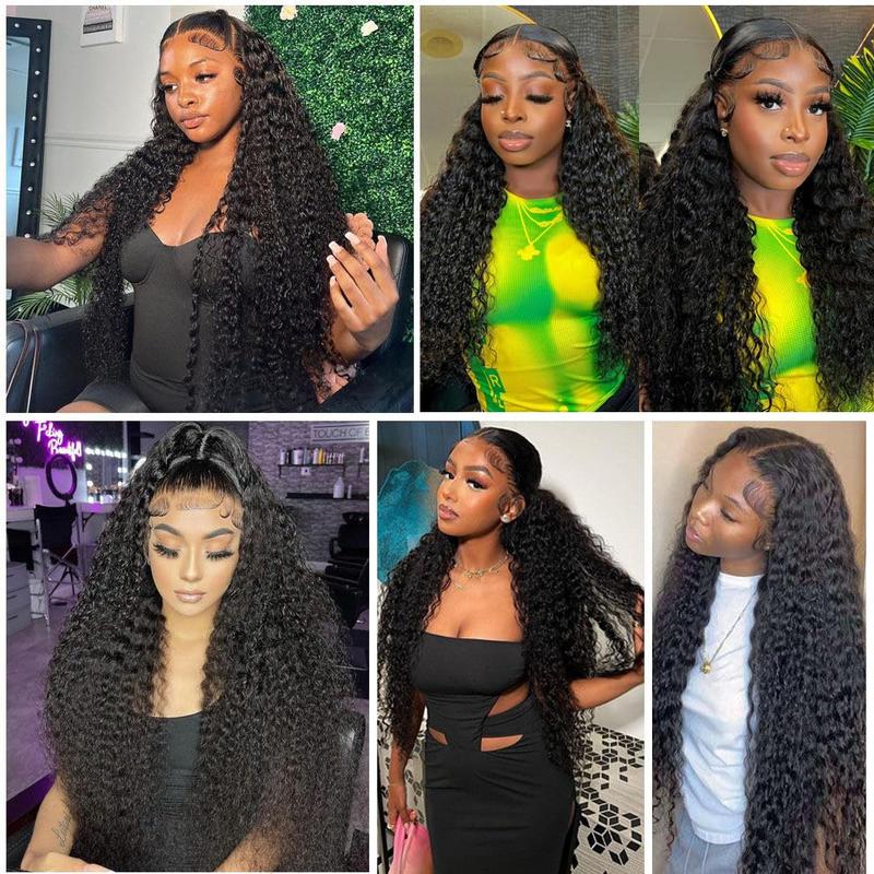 QUANDIAN Balayage Highlight Deep Wave Lace Front Wigs Human Hair FB/27 180% Density 13x4 HD Lace Frontal Wigs Human Hair Pre Plucked Ombre Lace Wig