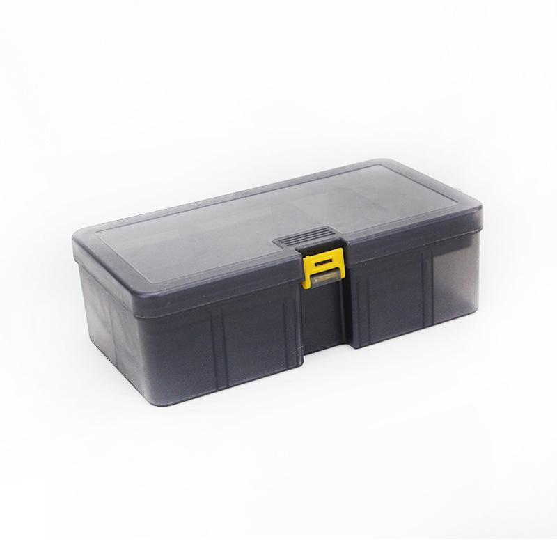 1pc Fishing Tackle Box - Double-Layer Transparent Gray Organizer with Removable Compartments, Multi-Functional Storage for Lures and Gear, Ideal for Offshore Fishing, Sea Fishing, Fishing Equipment, Fishing Supplies, Fishing Tackle Box