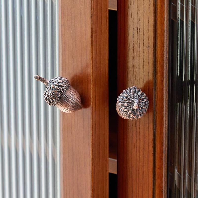 2pcs American Retro Wardrobe Door Handles, Creative Single Hole Pull Handle for Drawer, Tatami, Shoe Cabinet, Kitchen, Wine Cabinet