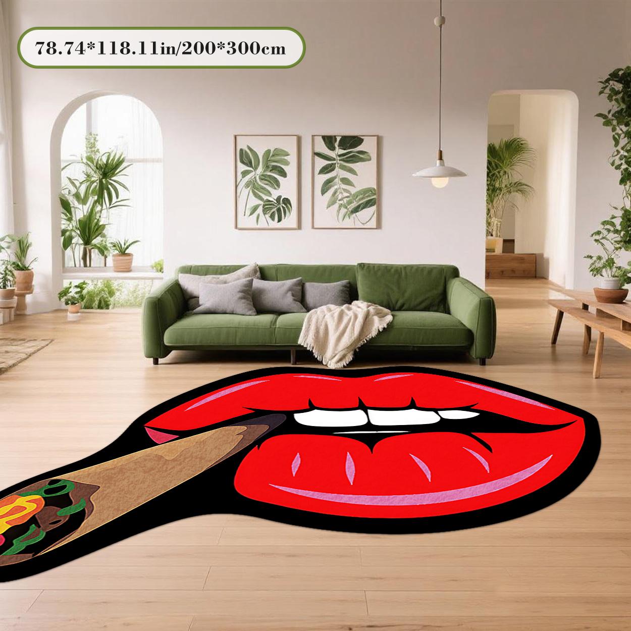 Irregular Printed Rug Velvet soft and comfortable patterned printed carpet, suitable for multiple scenarios, available in various sizes, soft and non-shedding Abstract Rugs