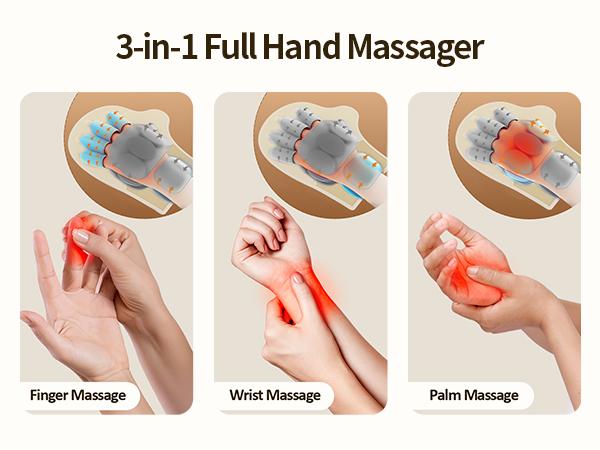 COMFYTEMP Hand Massager with Heat for Hand Relax, Gifts for Women Men