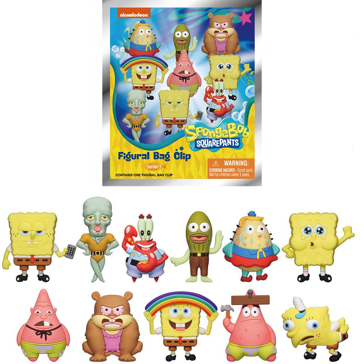 L-Officially Licensed SpongeBob SquarePants Series Keychain Blind Bags Mystery Mini Figure Random Anime Action Figures Accessories  Cute Anime Character Cartoon Bag Charms Collectible Ornament Surprise Gifts