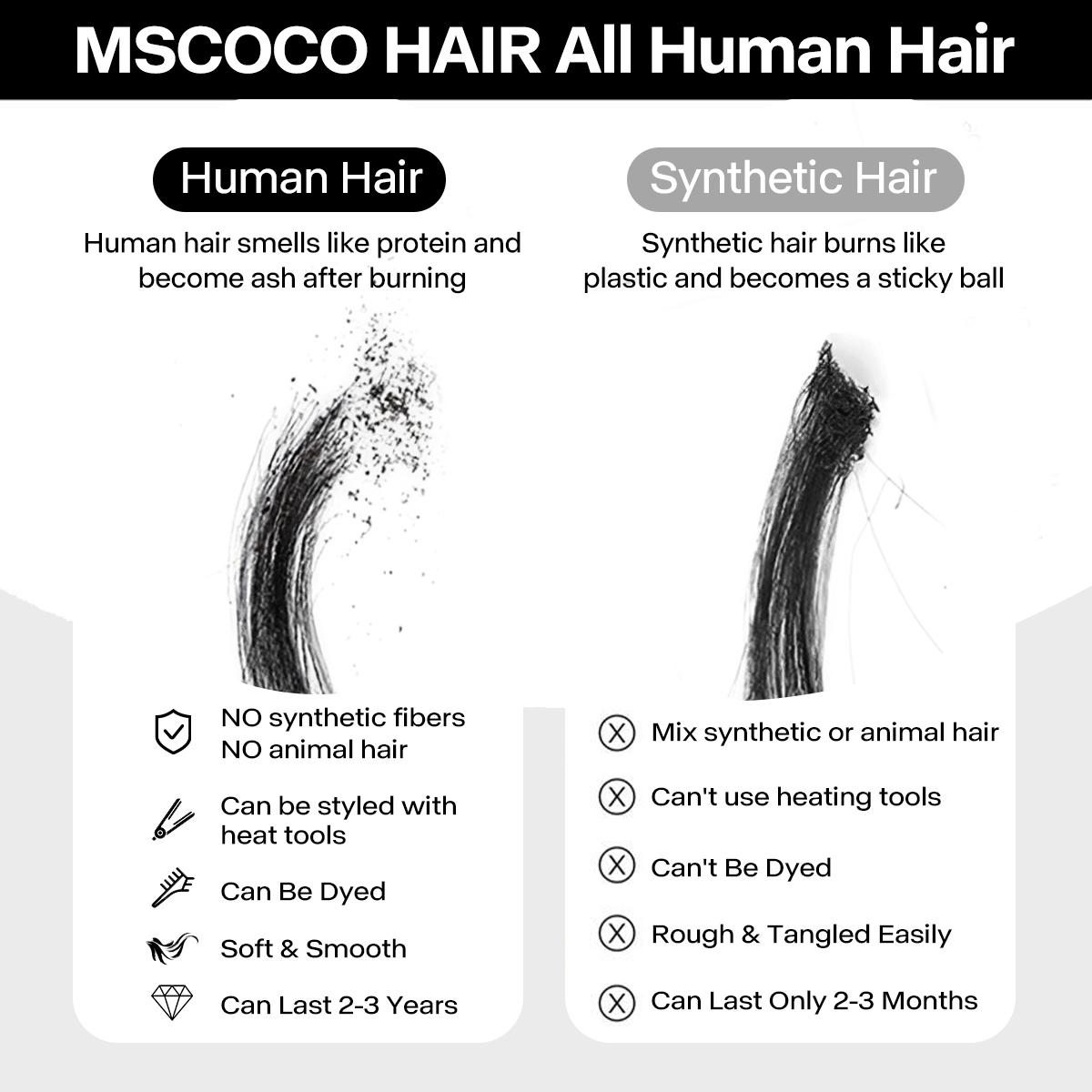 Mscoco Layered Body U Part Human Hair Wig Yaki Straight & Straight Affordable U Part Human Hair Wigs Premium Quality Highlight 1B 22 And 1B 2 30 U Part Wig
