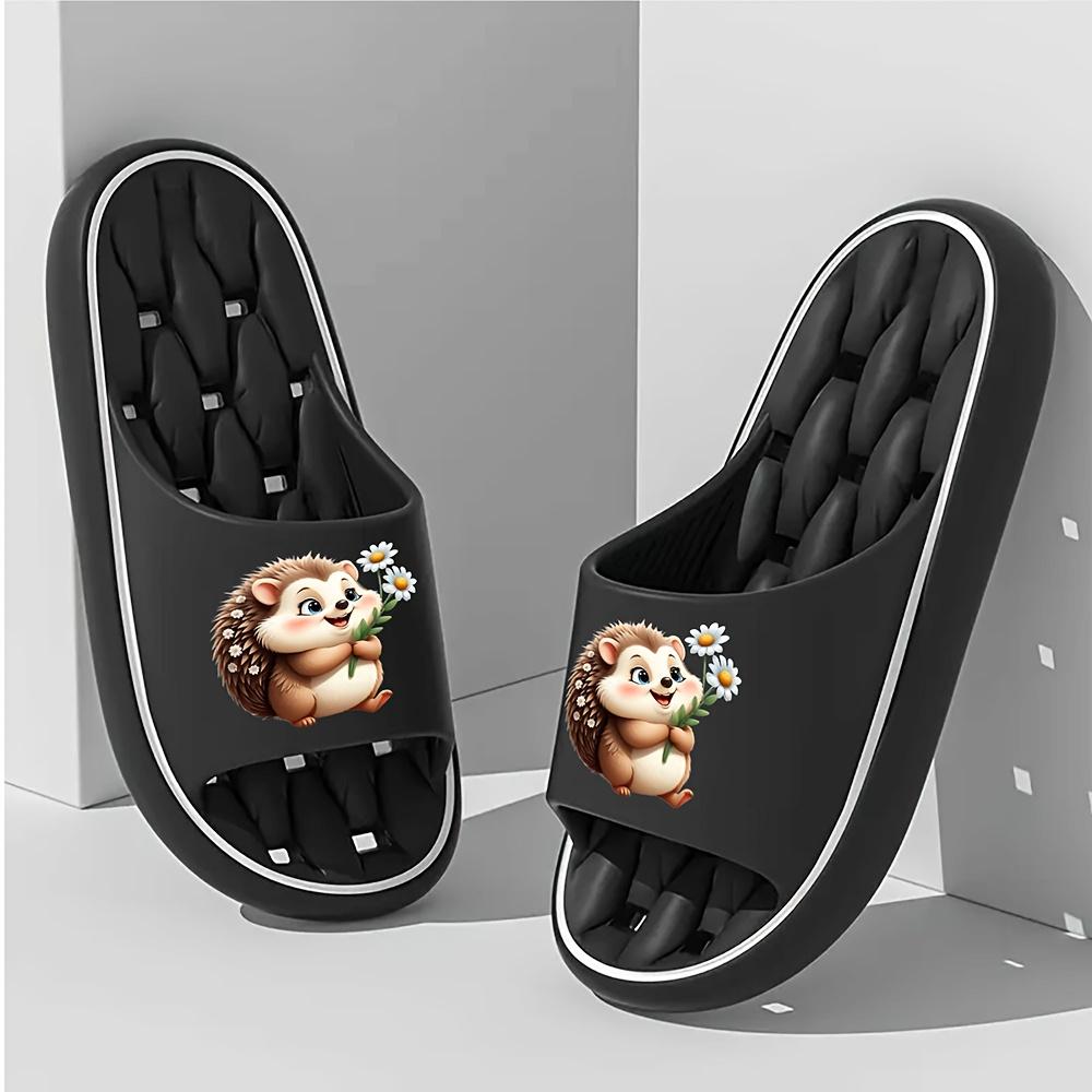 1pc Hedgehog Slippers - Slip- Indoor, Lightweight Flexible Sole & Cushioned EVA Foam, Cute Hedgehog, Easy Clean Casual Footwear Suitable for All Seasons, Ideal for Home Use & Gifts for, Women Shoes