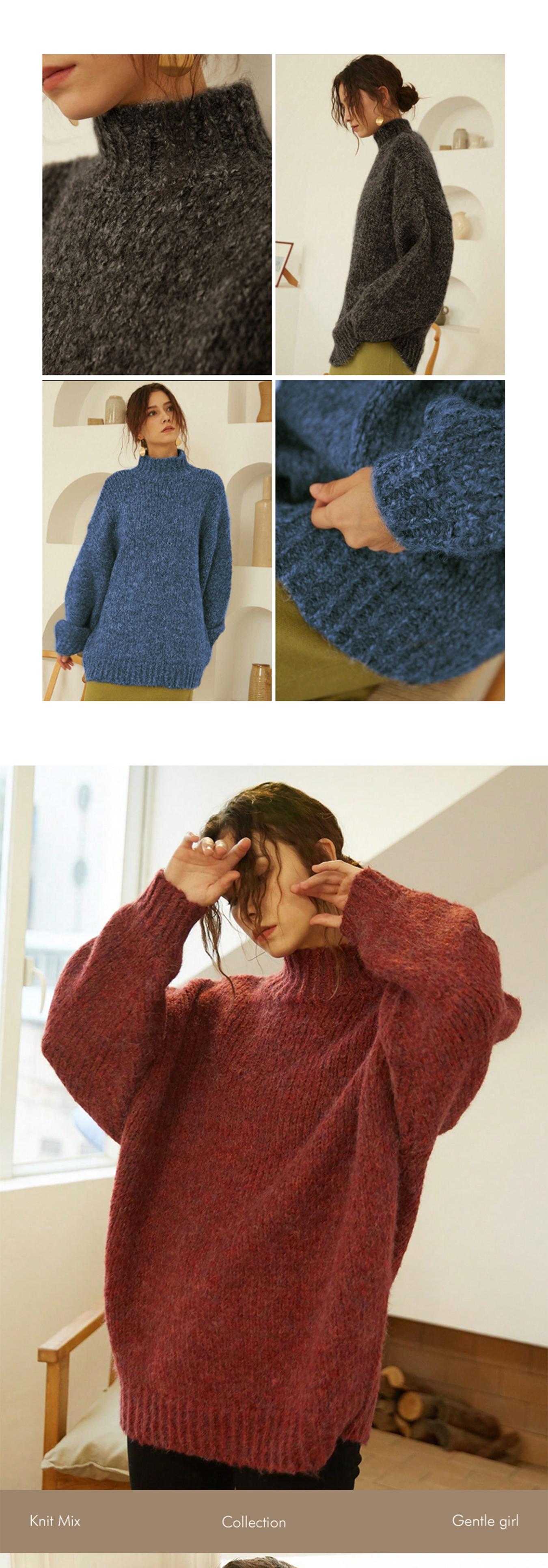 Women's Solid Drop Shoulder Knit Sweater, Casual Long Sleeve Jumper for Fall, Fashion Ladies' Knitwear for Daily Wear, Womenswear