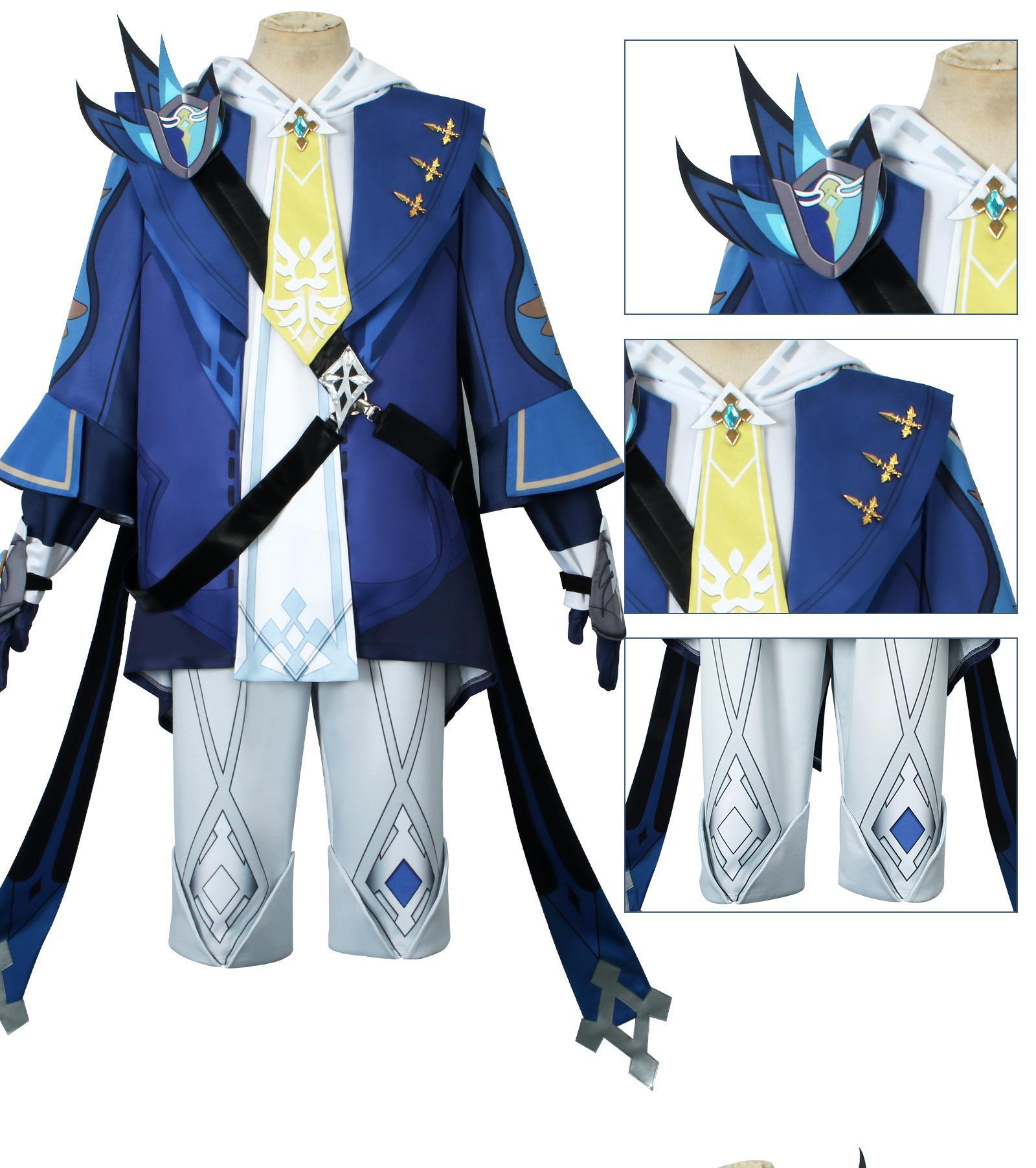 Mika Cosplay Anime  Impact Cosplay Costumes Mika Schmidt Cosplay Uniforms Clothes Suits Blue Outfits Coats Jackets