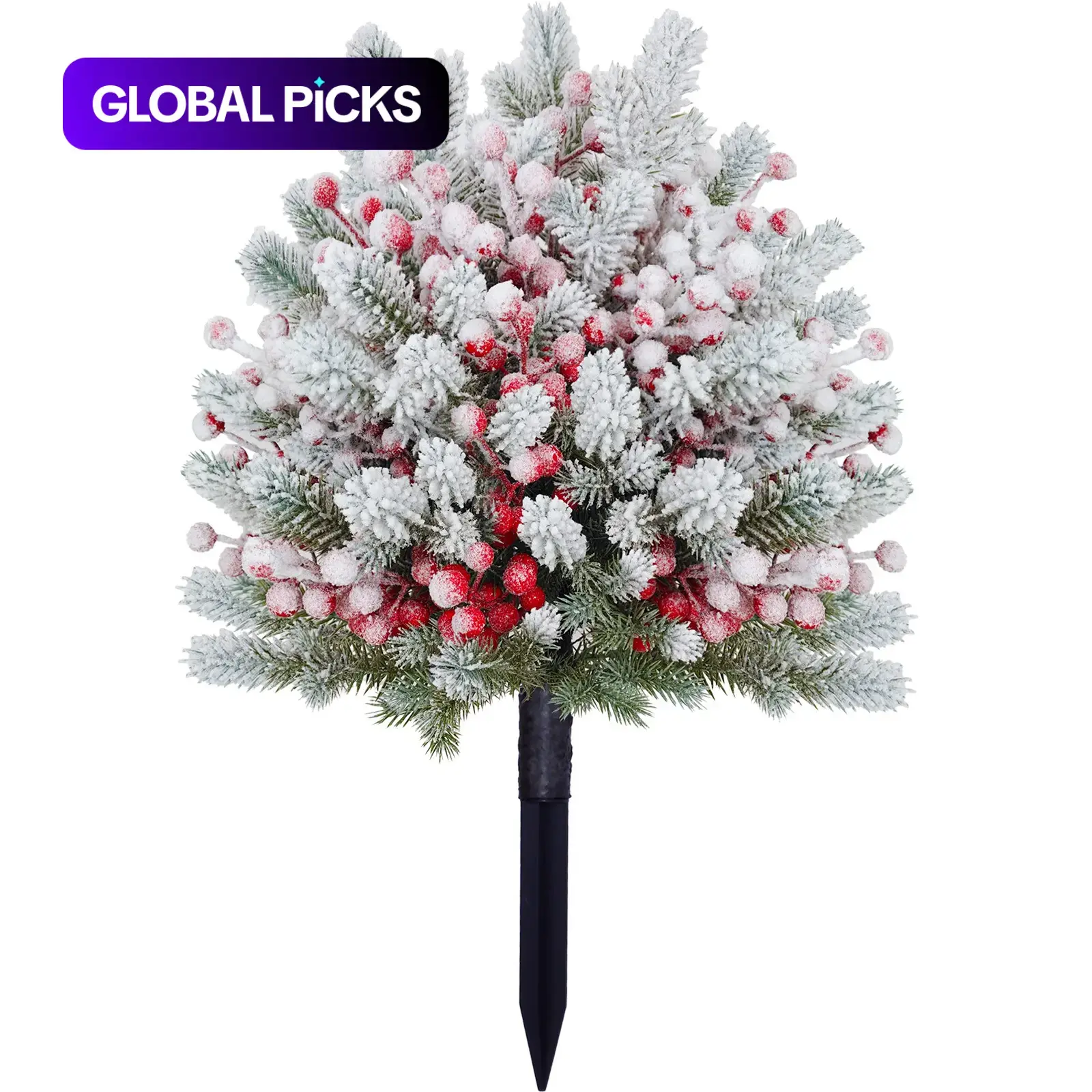 Christmas Outdoor Decoration, Artificial Pine Branches with Berries, Festive Front Door Decor, Winter Atmosphere Fake Flower Bouquet