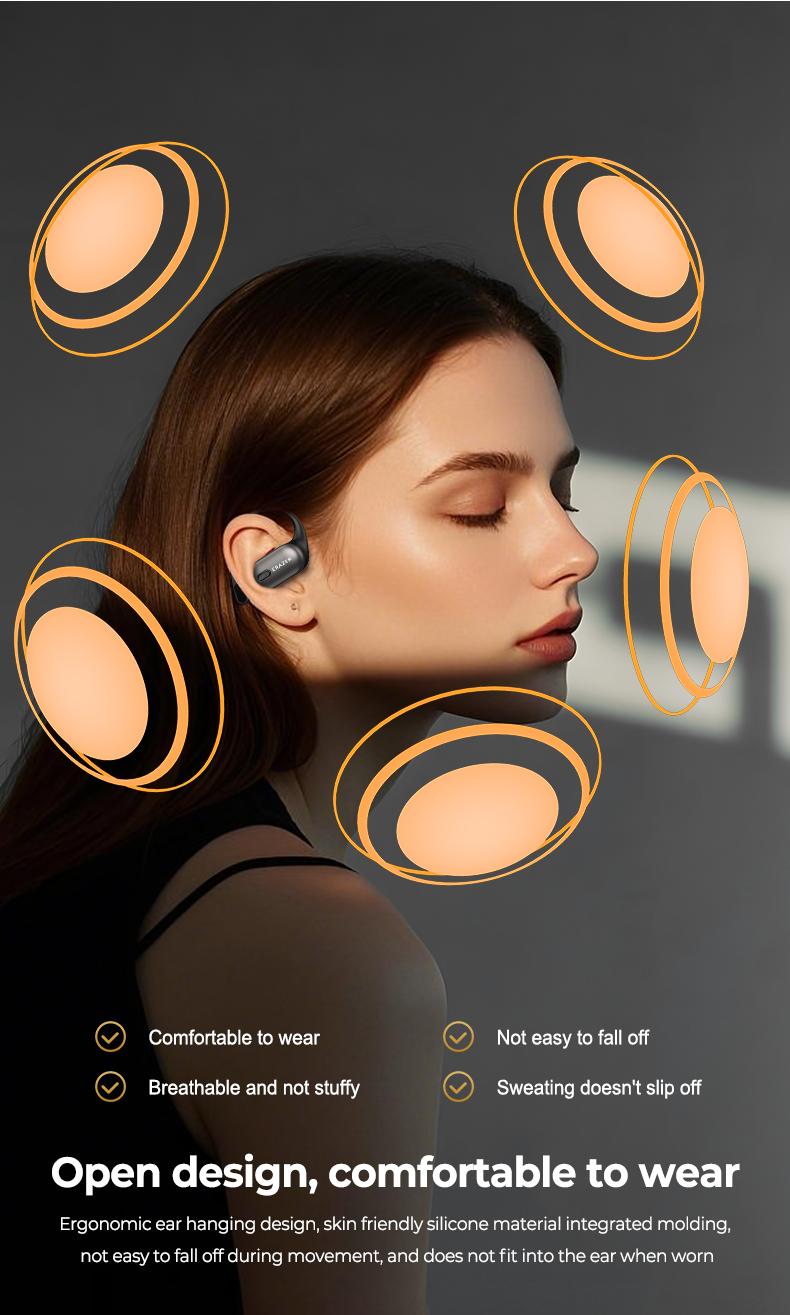 ERAZER XF38 OWS Wireless Bluetooth Earbuds HIFI Sound Quality Music Headphones for Gaming Travel Sports,Wireless Remote Control Built-in Mic ERAZER XF38 OWS Wireless Bluetooth Earbuds HIFI Sound Quality Music Headphones for Gaming Travel Sports,Wireless Remote Control Built-in Mic