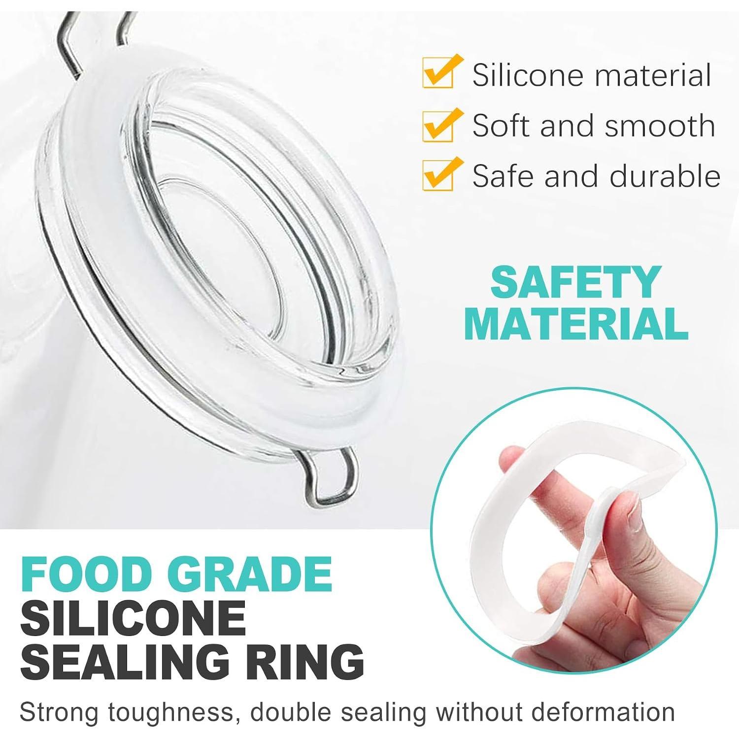 8-Pack Synthetic Standard Mouth Canning Jar Seals - Leakproof Airtight Rubber Gaskets for Food Storage & Preserving, White Sealing Rings 8-Pack Synthetic Standard Mouth Canning Jar Seals - Leakproof Airtight Rubber Gaskets for Food Storage & Preserving, White Sealing Rings