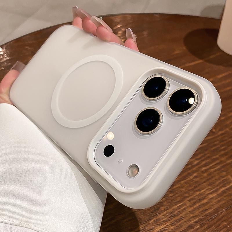 Phone Case - Luxury Candy-Colored 2-In-1 Magnetic Phone Case Compatible for Iphone 17 Pro Max, Air 16, 15, 14, 13, 12 Pro Max Plus Protective Cover, Frosted Soft Shell with Magnetic Wireless Charging, Shockproof Back Cover for 17 Pro Max