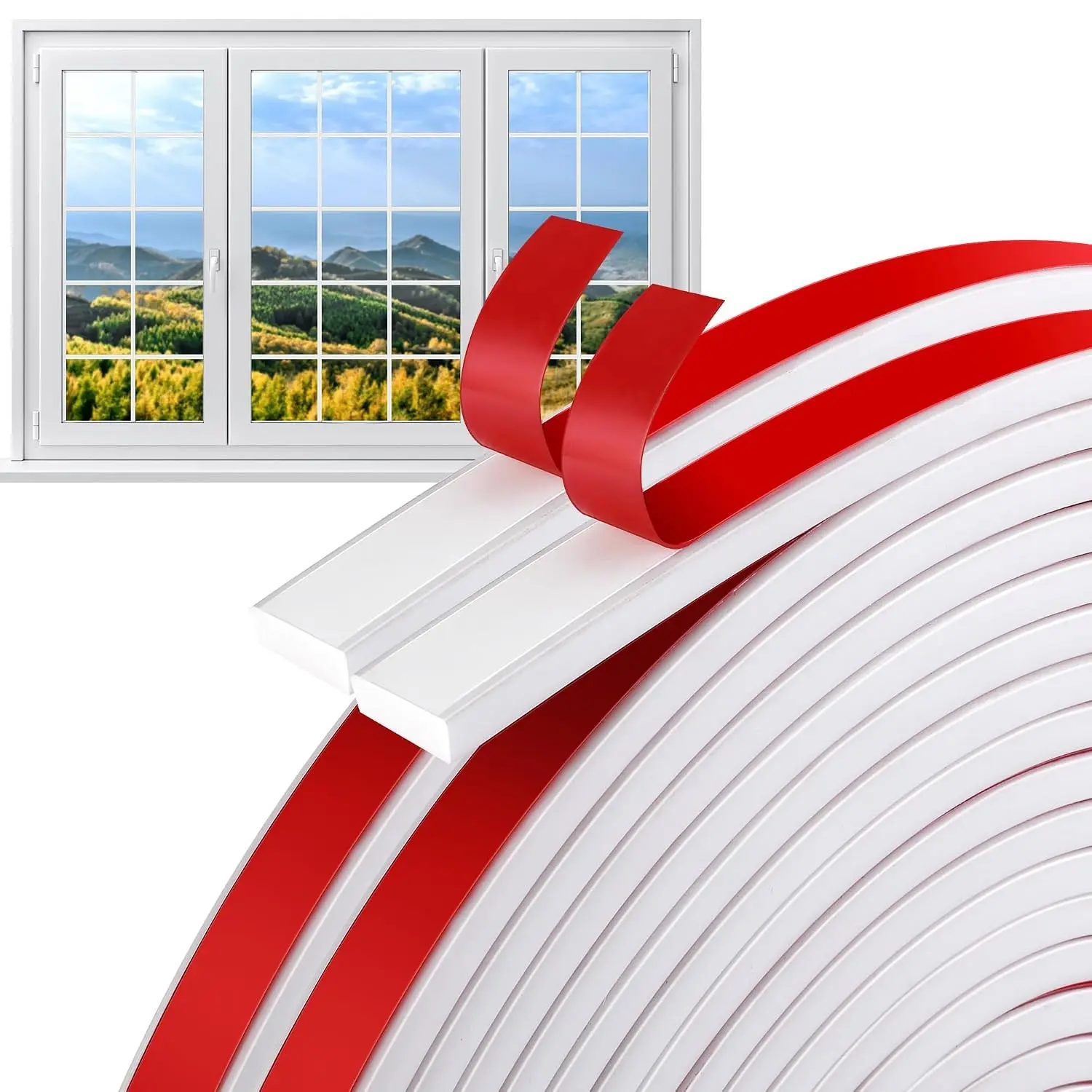 66Ft Window Grille Inserts Grid Kit, Self-Adhesive Window Trim Molding