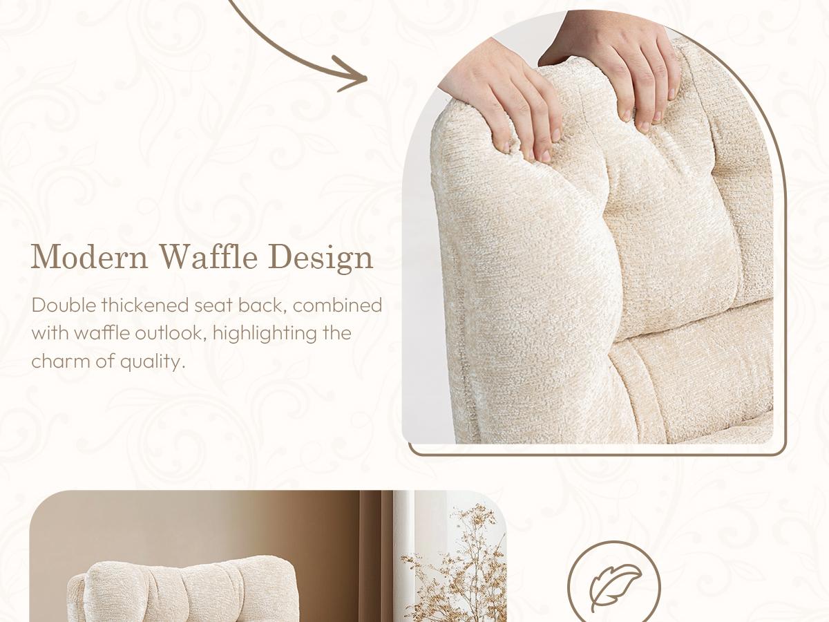 Dowinx Criss Cross Chair with Wheels, Dual-Layer Thickened Cushion Cross Legged Office Chair, Premium Fabric Morden Home Vanity Chair Wide Seat, Adjustable Swivel Computer Desk Chair