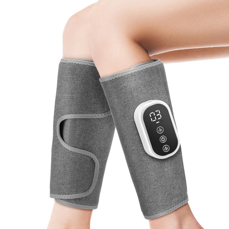 Leg Massager for Circulation, Airbags Hot Compress Calf Massager, 3 Modes 3 Gear Compression Massager, Leg Massage Tool for Muscle Relax, USB Rechargeable Massagers, Ideal Chrismas Gift