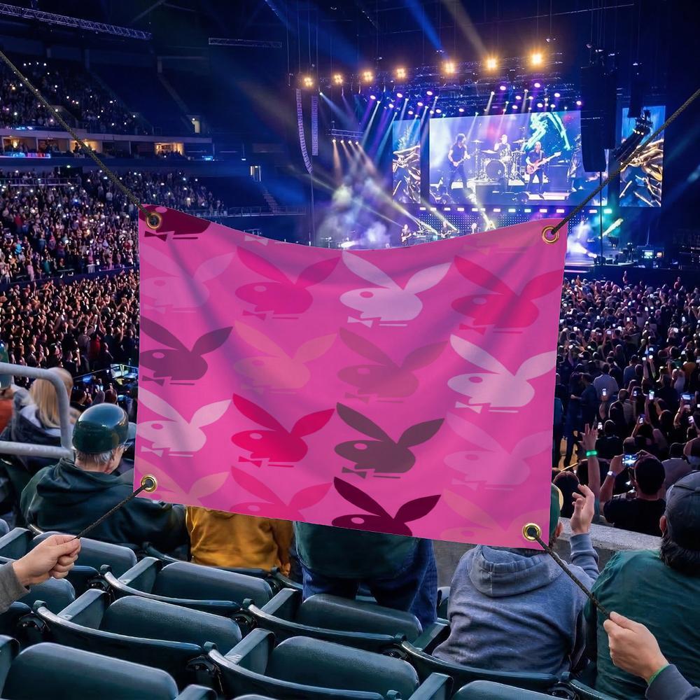 P-playboy BRAND Flags Multi Size Atmosphere Flag, Cheerleading Hand Pulled Banner, Portable Outdoor Event Flag & Wall Decor for Sports, Parties, Home and Room Decoration