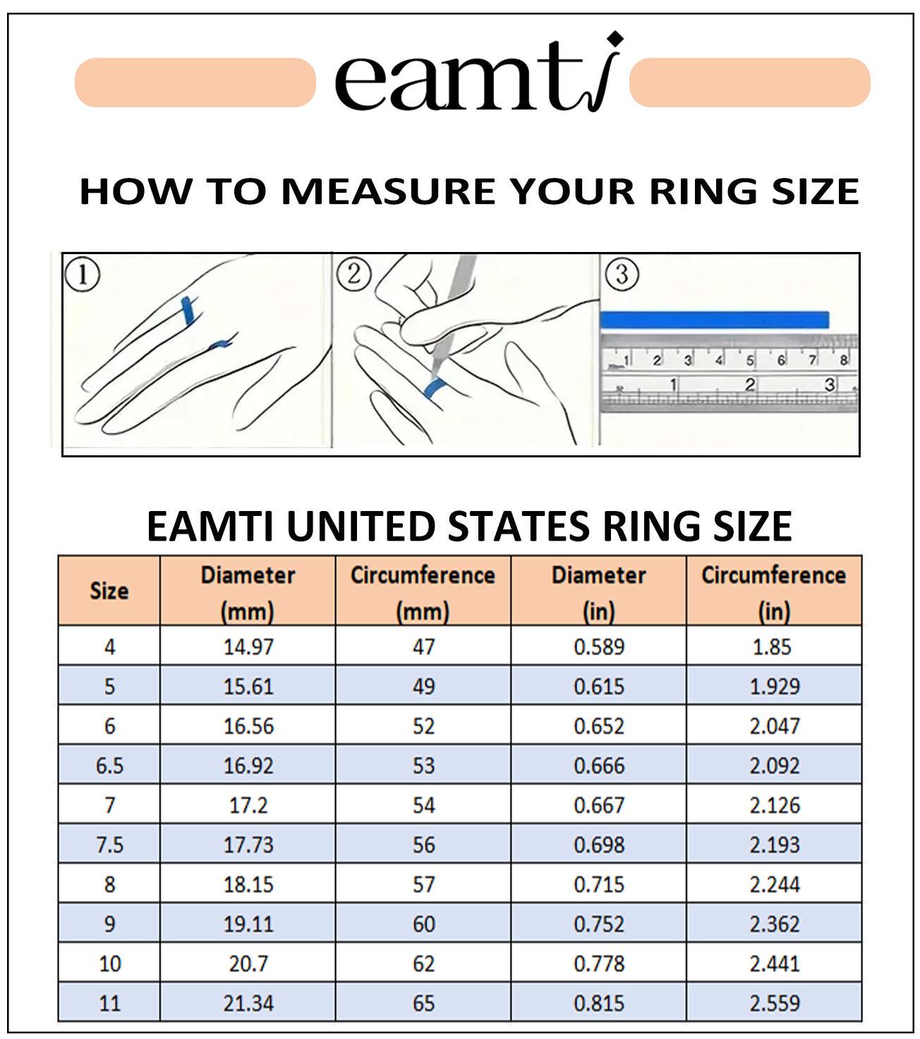EAMTI 2CT 925 Sterling Silver Wedding Band for Women Cubic Zirconia Marquise Wedding Promise Rings for Her