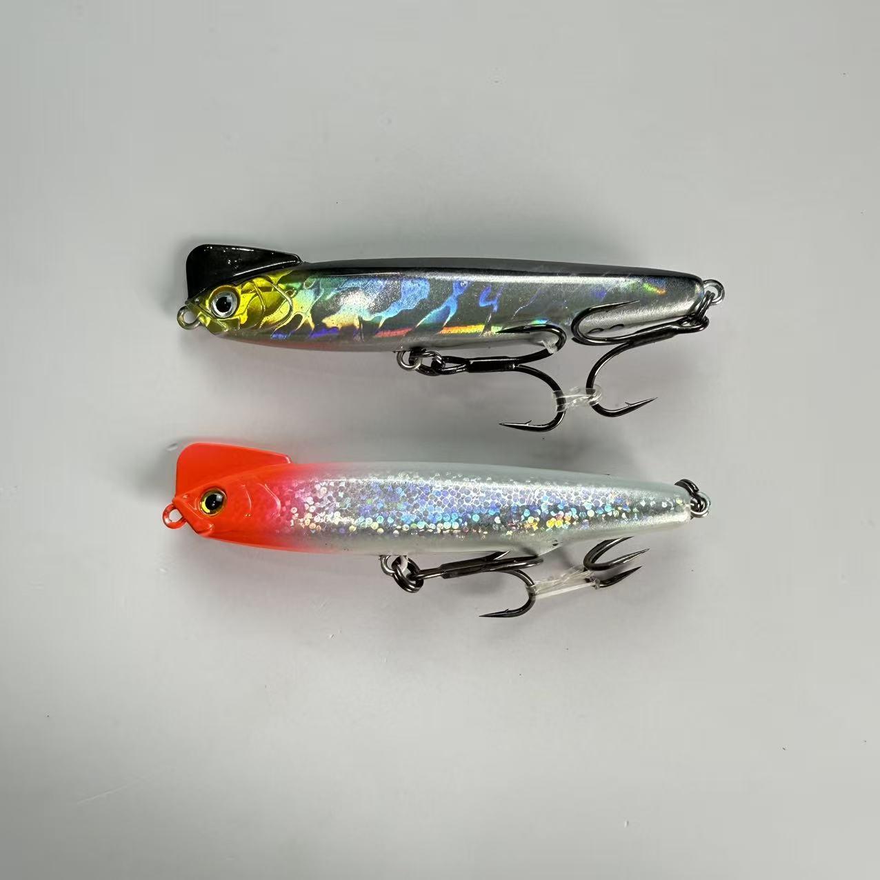 Large brand remastered version, popular, 2pcs, large swing long throw submerged pencil fishing for sea bass, trembling sinking lure, fake bait, chicken crown bait, suitable for freshwater and seawater fishing accessories, fishing equipment and supplies