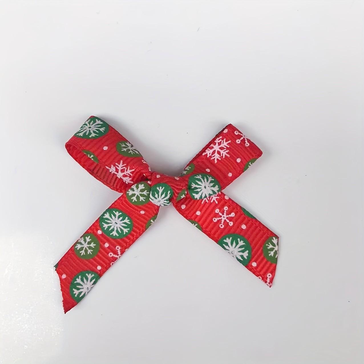 40pcs Christmas Bow Gift Decorations, DIY Party Supplies, Ribbon Bows for Clothing Accessories, Home Crafts, Holiday Ornaments