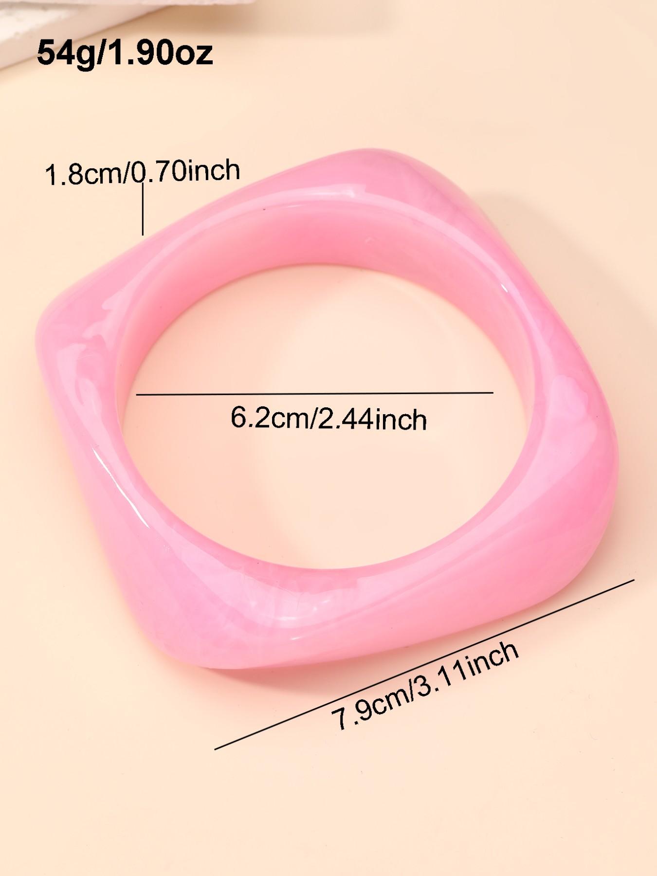 6-Piece Gradient Resin Stackable Bracelets, Summer Vibes, Perfect for Crop Top, Trendy Layered Jewelry Set, Bracelet Sets