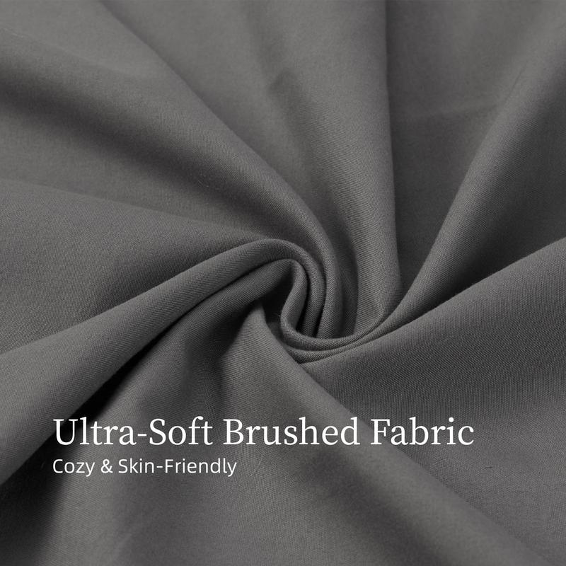 【TikTokShopBlackFriday】4-Piece Bed Sheets Set – Ultra Soft Brushed Microfiber Bedding for Bedroom, Guest Room, Dorm & Hotel – Deep Pocket Fitted Sheet, Wrinkle & Fade Resistant, Easy Care – Twin/Full/Queen/King