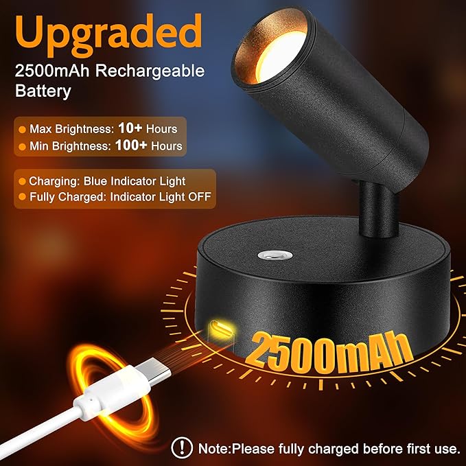 2 Pack Wireless Spot lights Indoor, Rechargeable Uplighting Indoor with Timer&Dimmable, 3CCT Tree Lights Indoor Battery Operated, LED Spotlight Accent Up lights Indoor for Plant, Artwork, Plant -White 2 Pack Wireless Spot lights Indoor, Rechargeable Uplighting Indoor with Timer&Dimmable, 3CCT Tree Lights Indoor Battery Operated, LED Spotlight Accent Up lights Indoor for Plant, Artwork, Plant -White