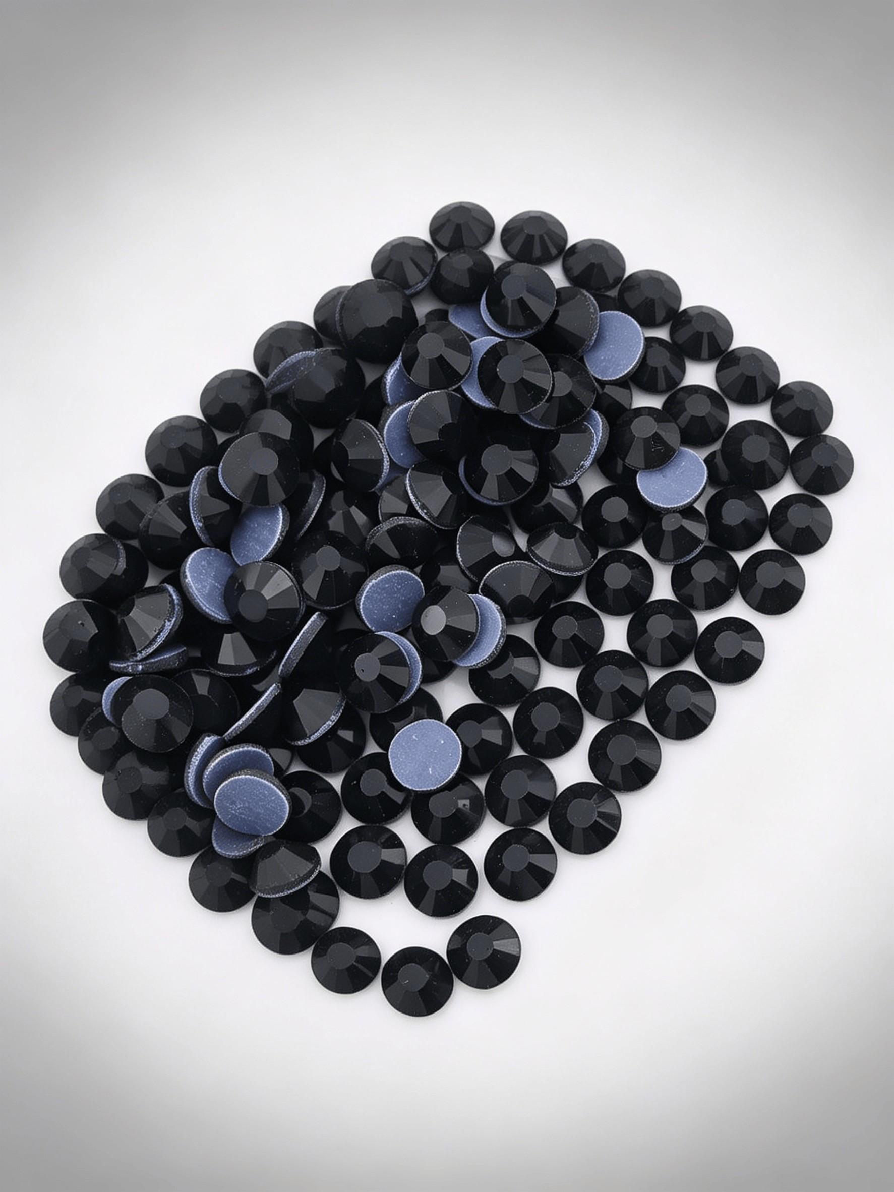 2880pcs DIY Hot Pressed Glass Rhinestones, Flat Back Crystal Drills, Handmade Nail Art Decorations, All Seasons, Solid Pattern