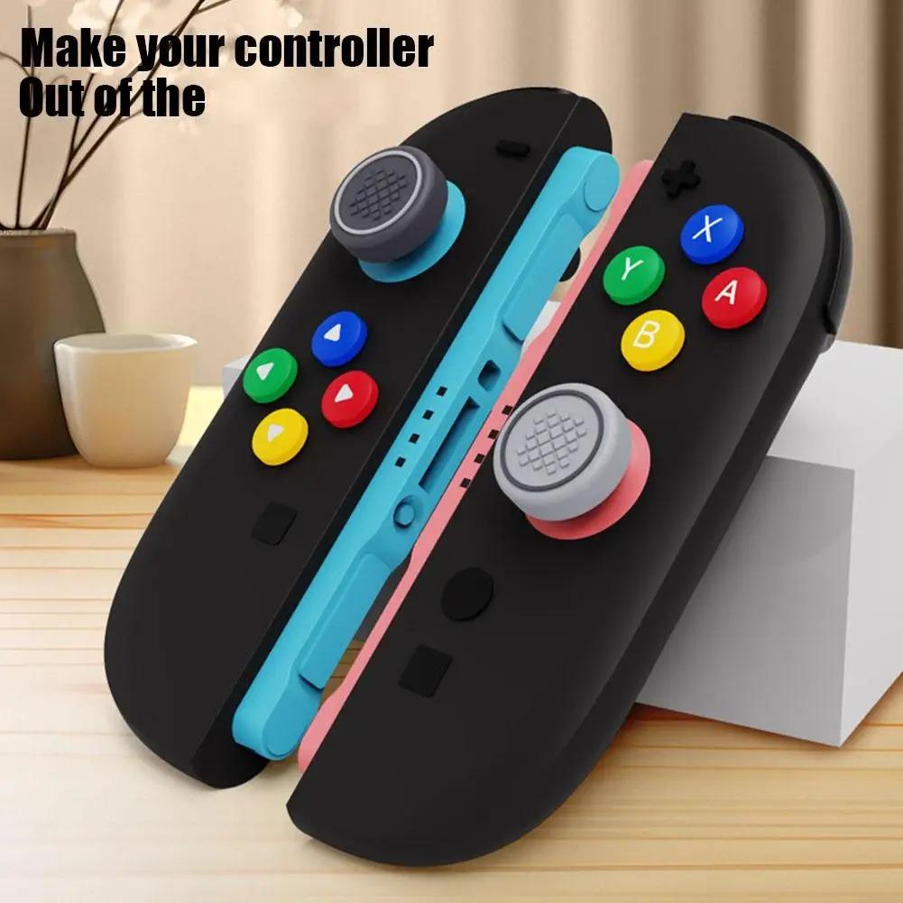 For Switch 2 Button Grips Caps Joystick Thumbsticks Cap+button Sticker Set Silicone Material Button For Switch2 Accessories