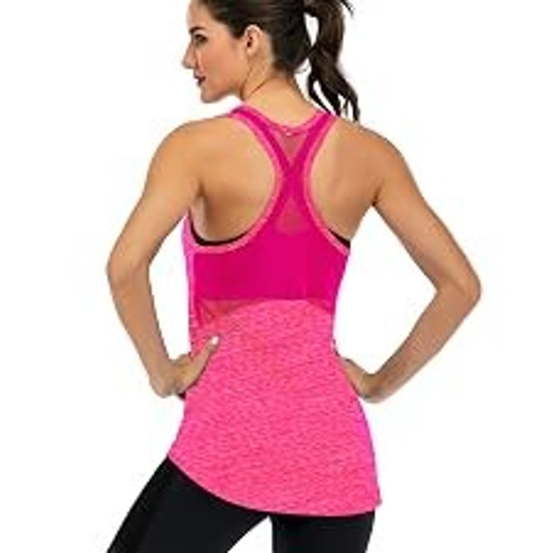 Women's Cross Backless Workout Racerback Tank Top Open Back Running Muscle Yoga ShirtGift