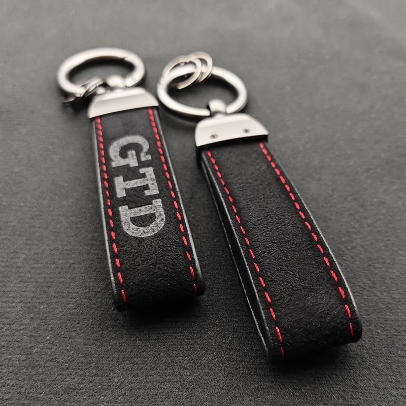 2025 High Grade Luxury Leather Keyring Men Women Key Chain Rings Logo GLI GTD Car Keychain Accessories