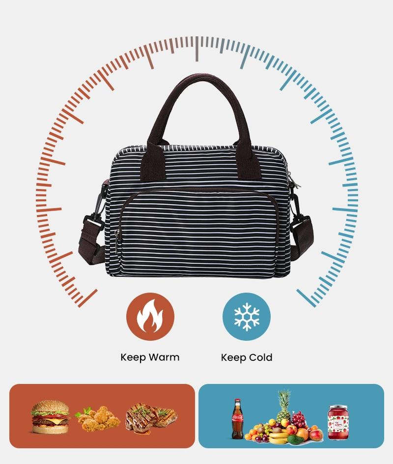 MEXS Lunch Bag Tote Bag Lunch Organizer Lunch Holder Insulated Lunch Cooler Bag 11L for Picnic Work for Women/Men