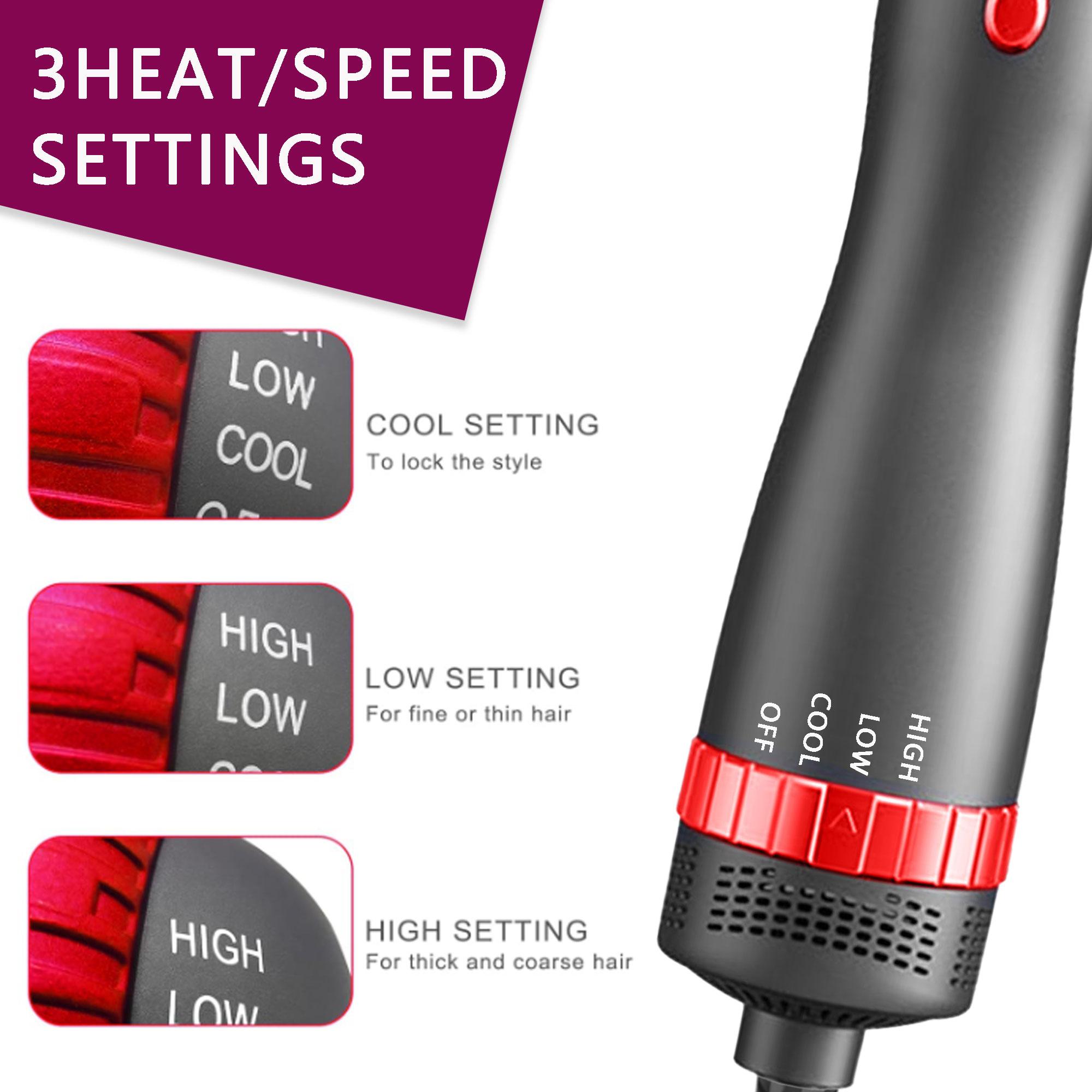 4 in 1 Hot Air Brush, 4 Counts/set Volumizing Hot Air Comb with Styling Heads, Hair Styling Tool for All Hair Types