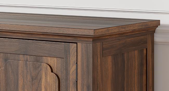 ONBRILL 63" Sideboard Buffet with 4 Carved Doors, Modern Storage Cabinets with Adjustable Shelves for Kitchen, Living Room Furniture【BlackFridayDeal】