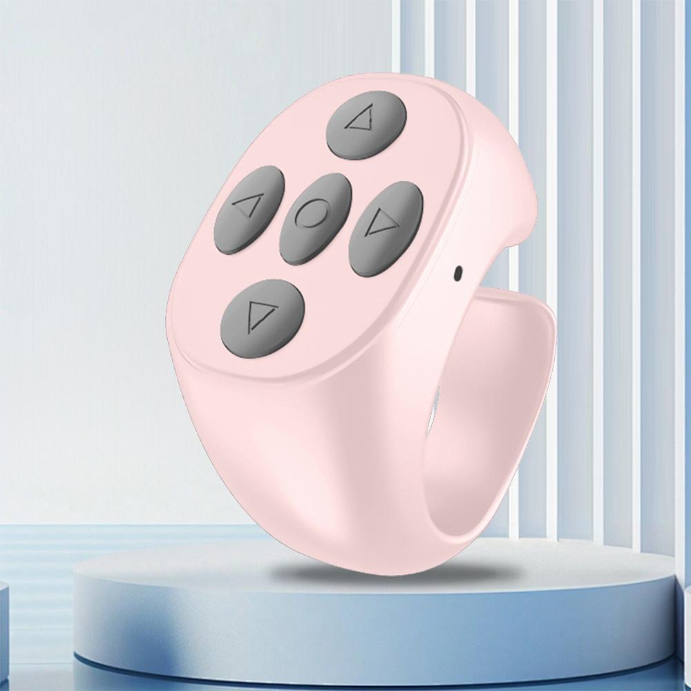 Wireless Remote Control Ring,BT-compatible Remote Ring for Tiktok, Convenient Finger Button, Selfie/vidio/swipe Pages/mute Key/cut Song/auto Lock Screen, Compatible iOS/android Rechargeable BT Remote Control Ring for Short Video, Selfie Accessories