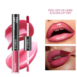 Dual-Ended Lip Gloss, Long-Lasting Hydrating, High Pigmentation, Matte Velvet and Shimmer Dual-Tone, Perfect Gift for Christmas and Valentine's Day