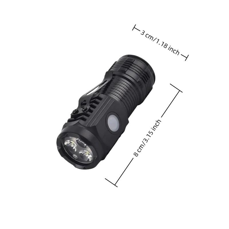 2-Pack Mini Camping Lanterns, High Lumen, 3 Modes, Adjustable Beam, USB Rechargeable Headlights, Compact Outdoor Lighting