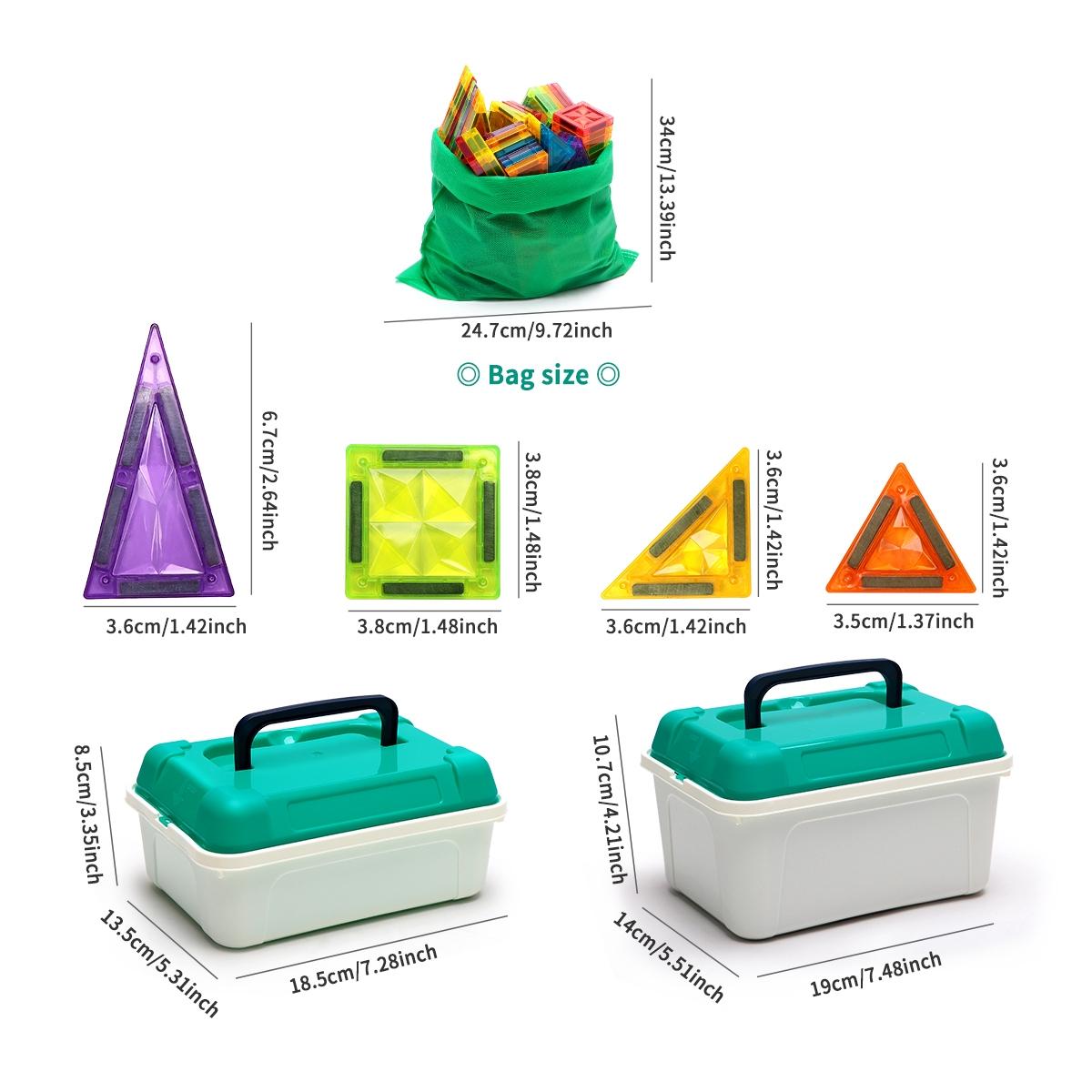 Magnetic Tiles Toy Set, 42/74/126/158 Pieces Boxed Magnetic Blocks, Birthday & Holiday Gift, Suitable for Kids Aged 3+, Magnetic Building Tiles